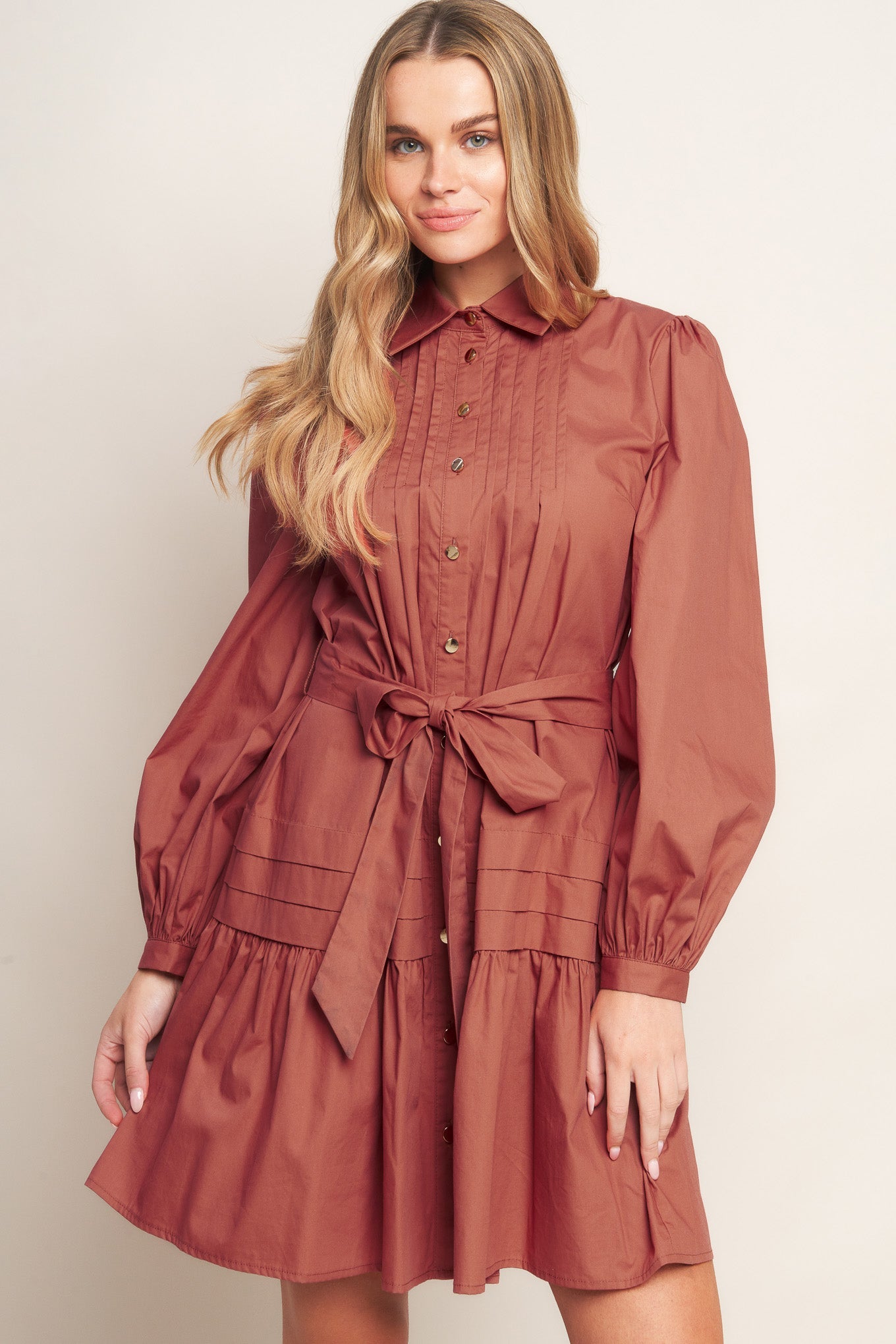 AESTHETIC POSE WOVEN MINI DRESS