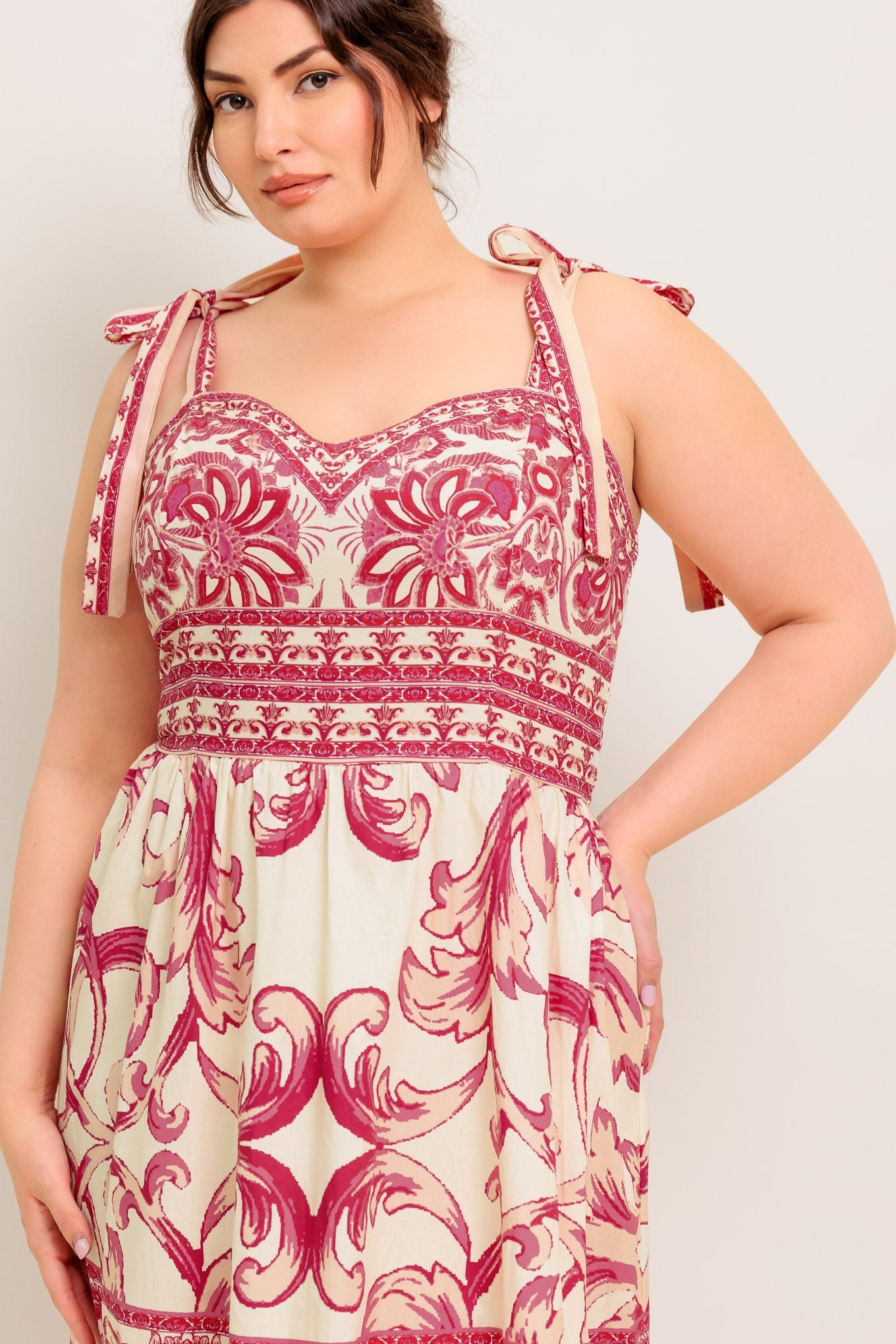 THE GARDEN'S SECRET WOVEN MIDI DRESS