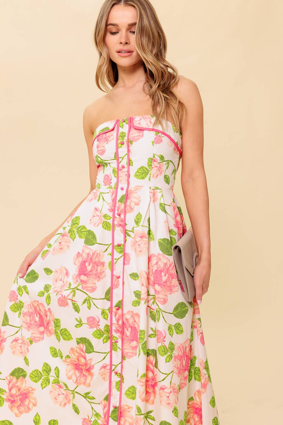 BETTER THAN EVER WOVEN MIDI DRESS