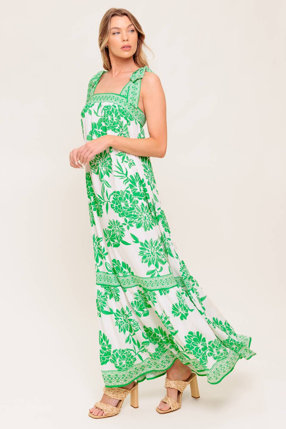 GARDEN TALES WOVEN MAXI DRESS