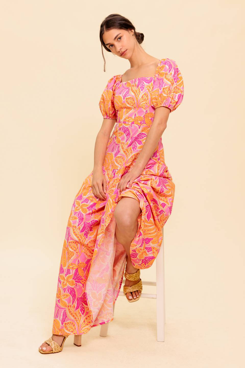 LITTLE LUXURIES WOVEN MAXI DRESS