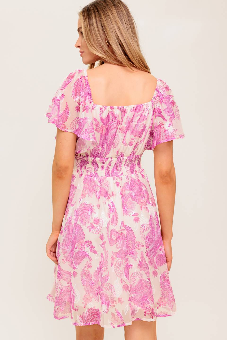 OCEAN WHISPER SKY BLUE WOVEN MINI DRESS