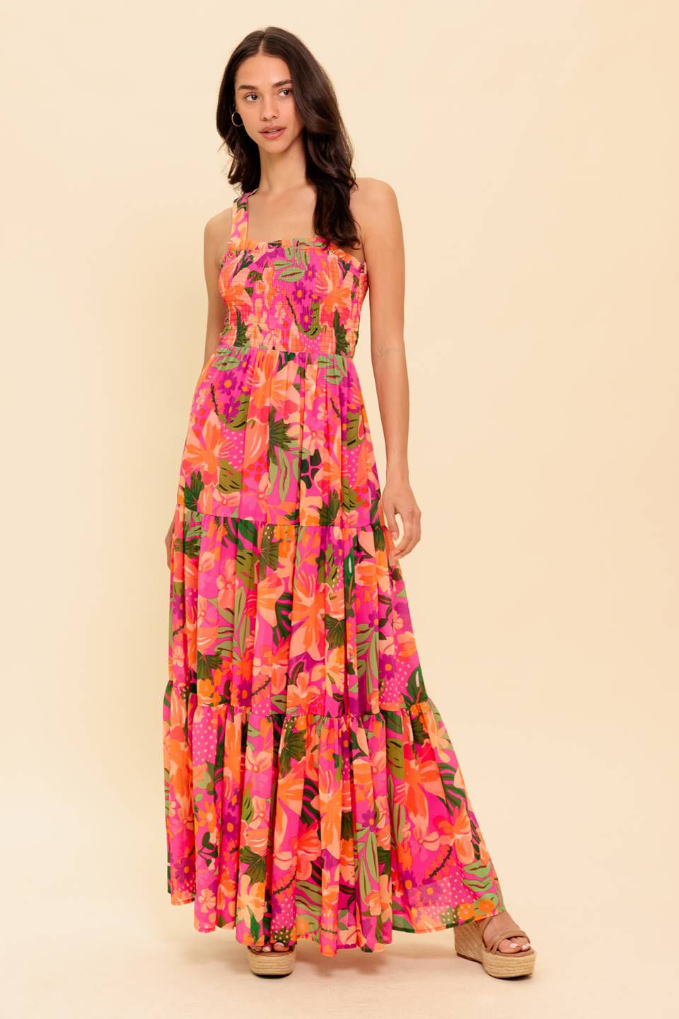 SUNRISE SOIREE WOVEN MAXI DRESS