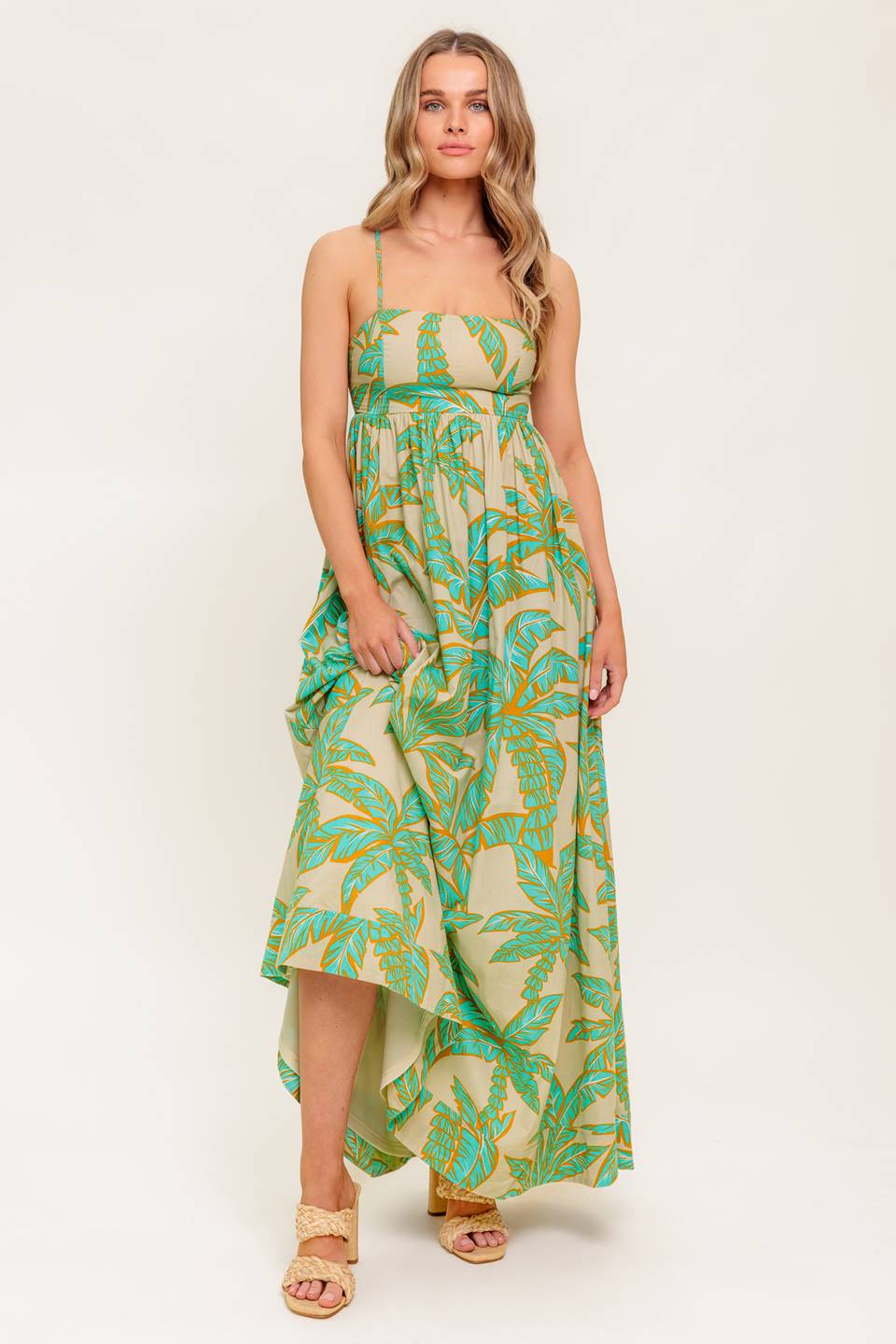 BLOSSOM SPELL WOVEN MAXI DRESS
