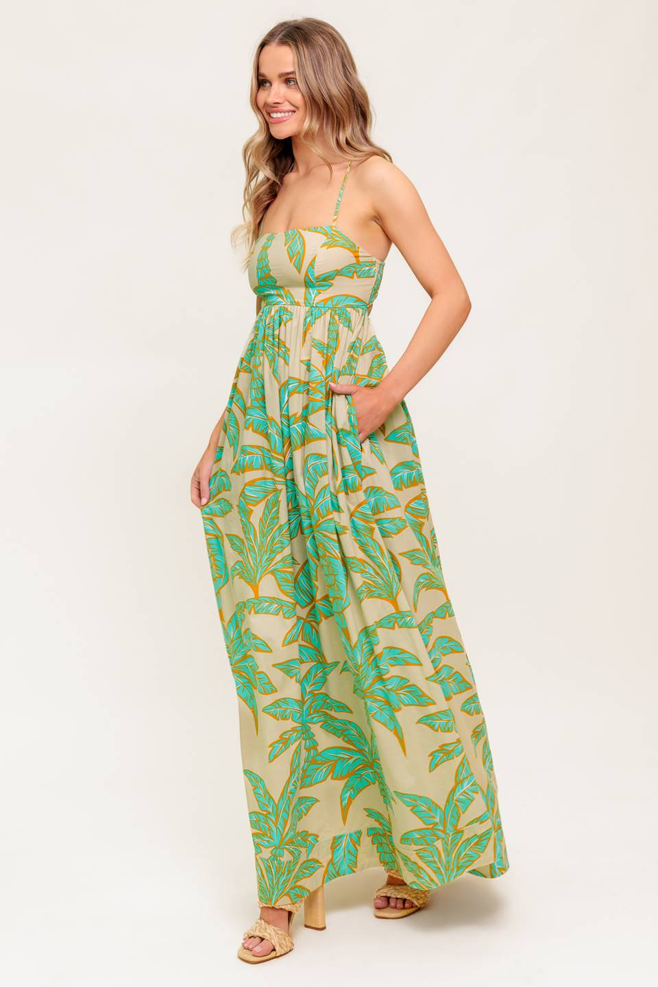 BLOSSOM SPELL WOVEN MAXI DRESS