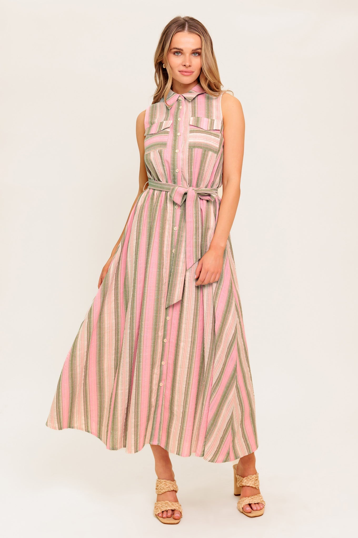 WIND ON MY SKIN WOVEN MIDI DRESS