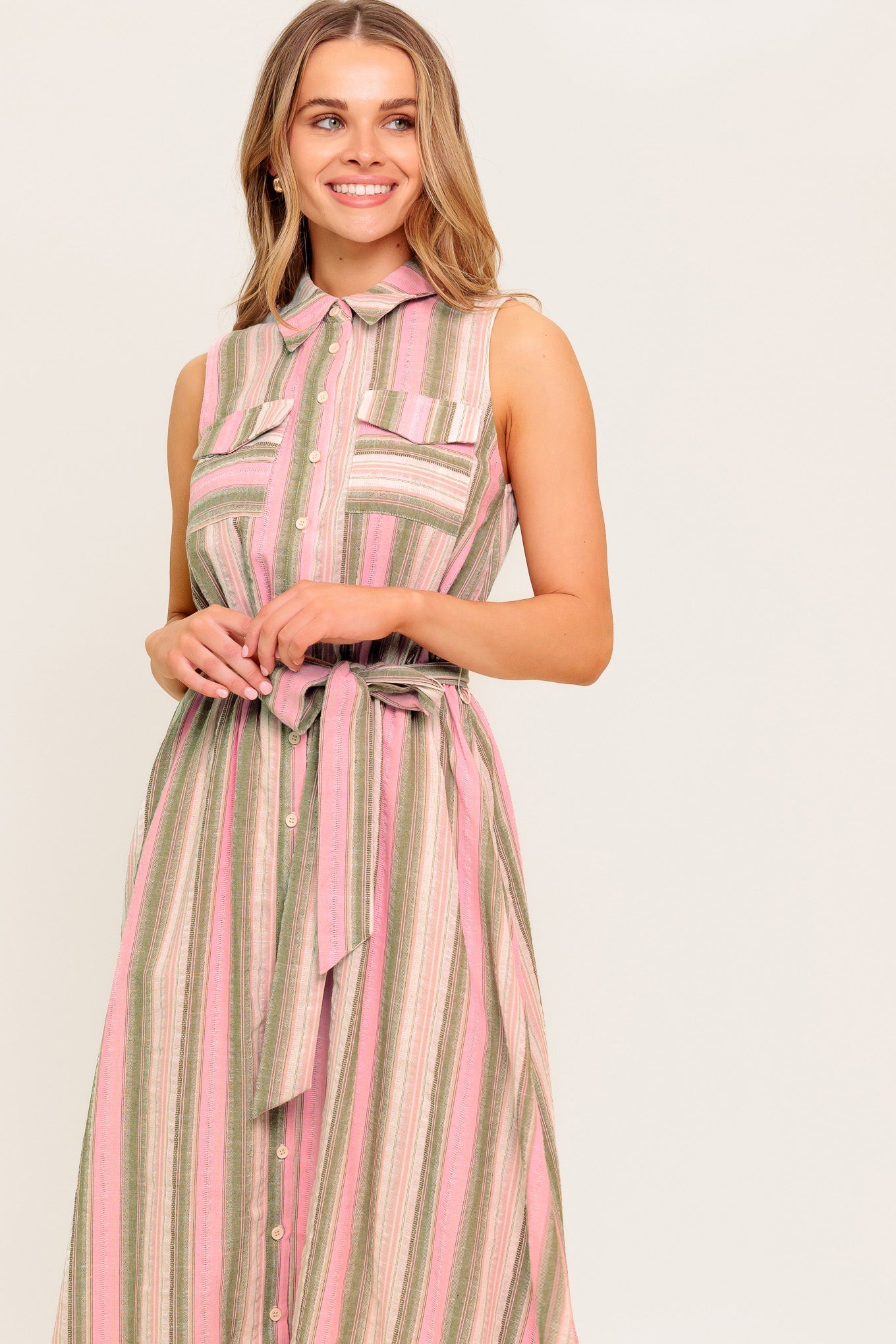 WIND ON MY SKIN WOVEN MIDI DRESS