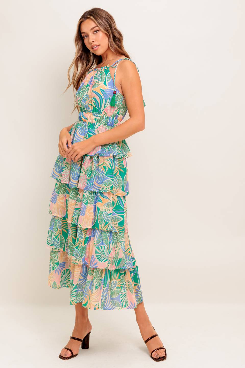 CABANA DREAMS WOVEN MIDI DRESS