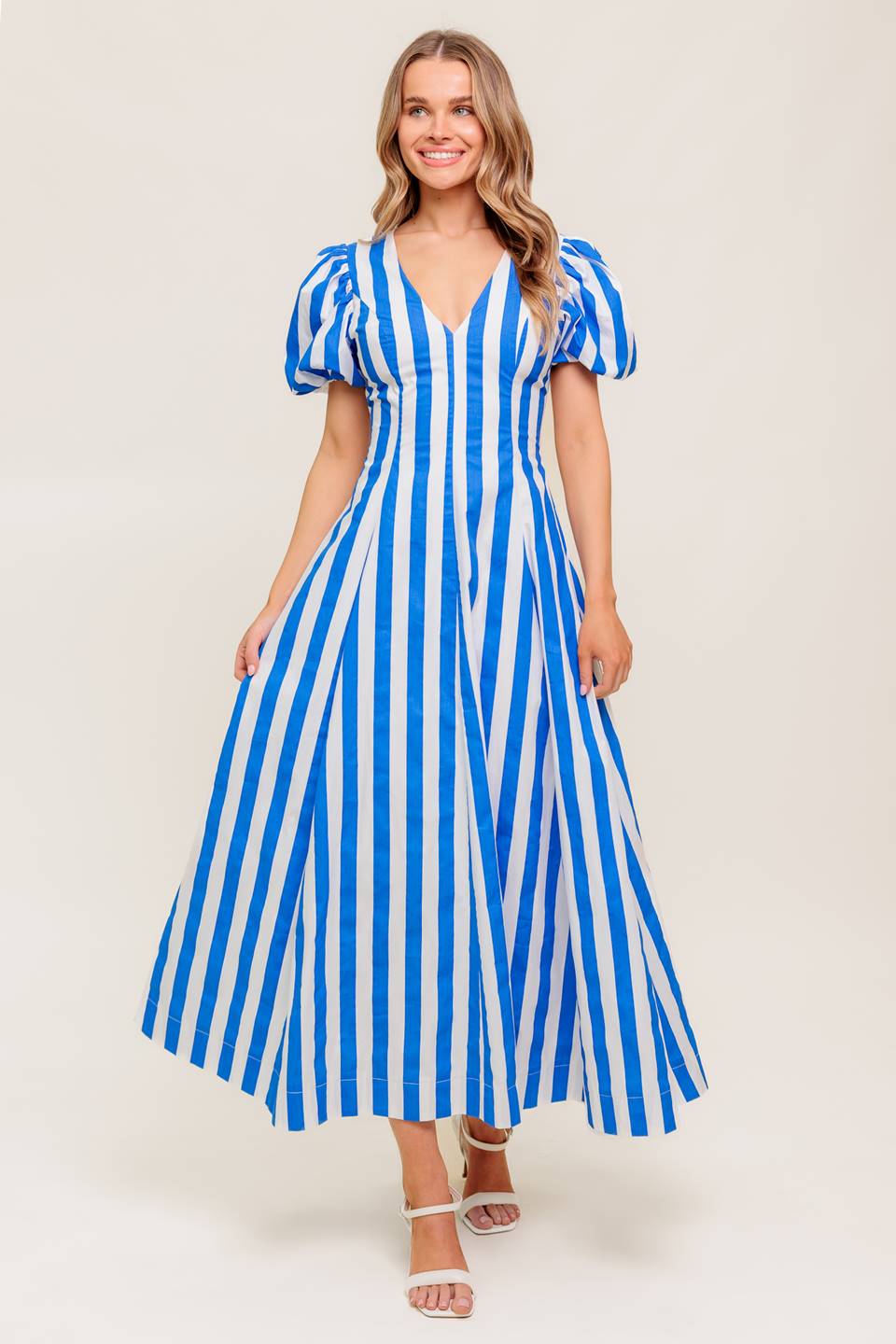SERENITY TOUCH WOVEN MIDI DRESS