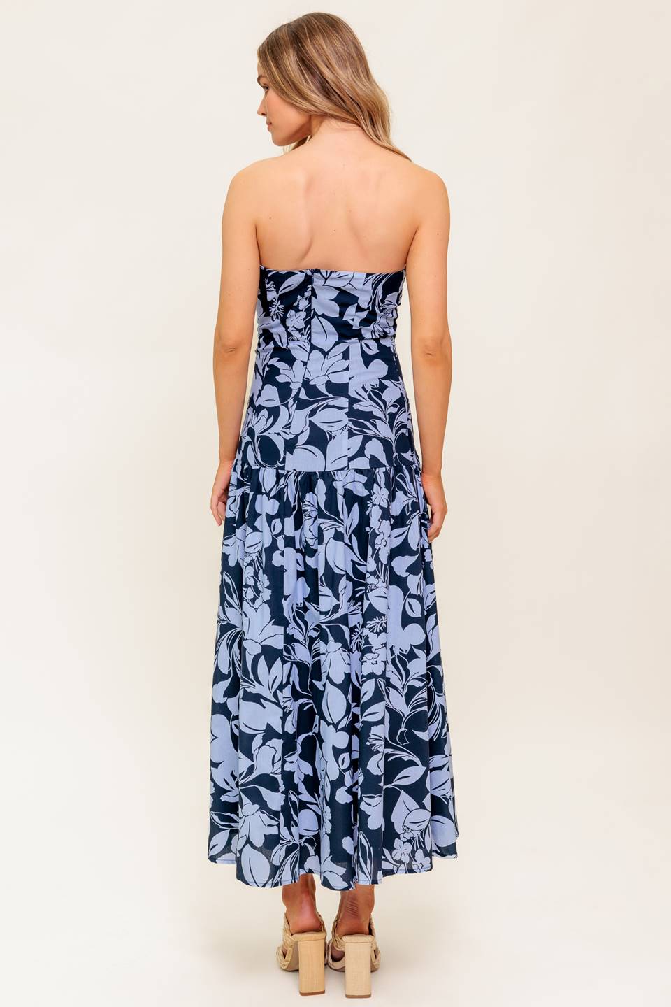 SMILES ARE CONTAGIOUS WOVEN MIDI DRESS