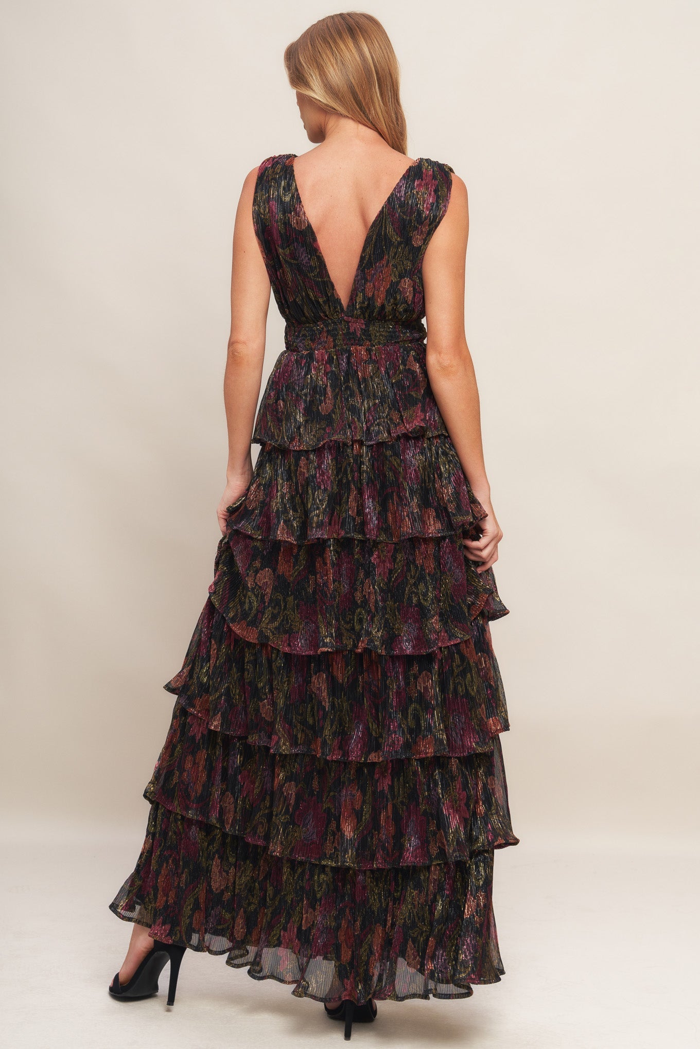 DARK ROMANCE WOVEN MAXI DRESS