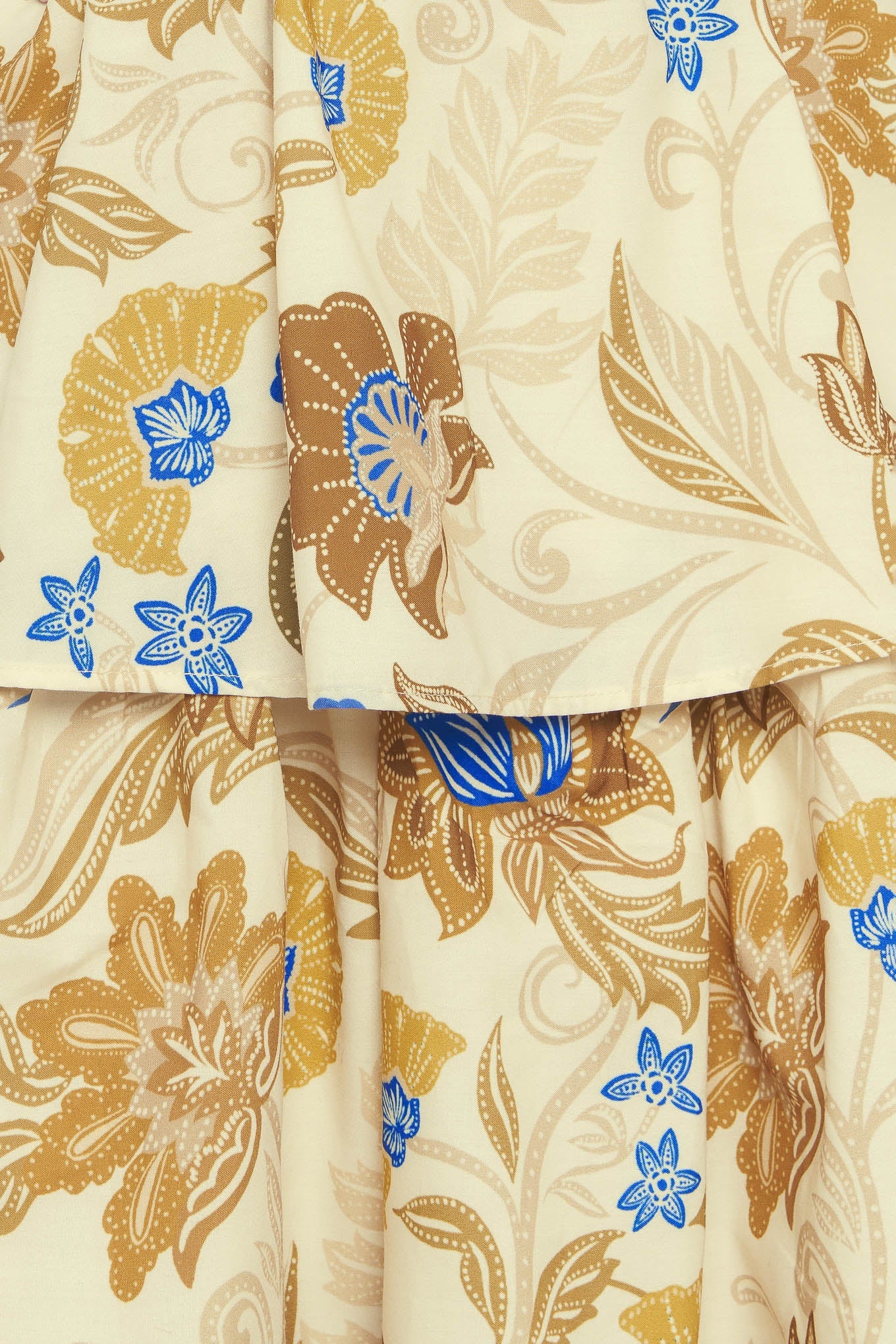 GOLDEN BLOSSOM WOVEN MAXI DRESS