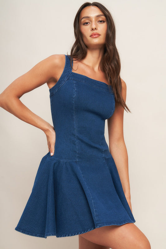 RODEO BREEZE DENIM MINI DRESS