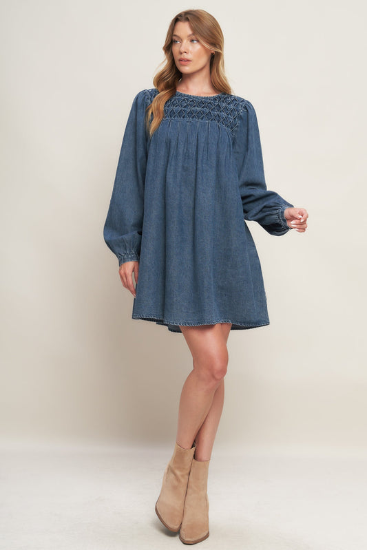 WEEKEND DENIM ICON MINI DRESS