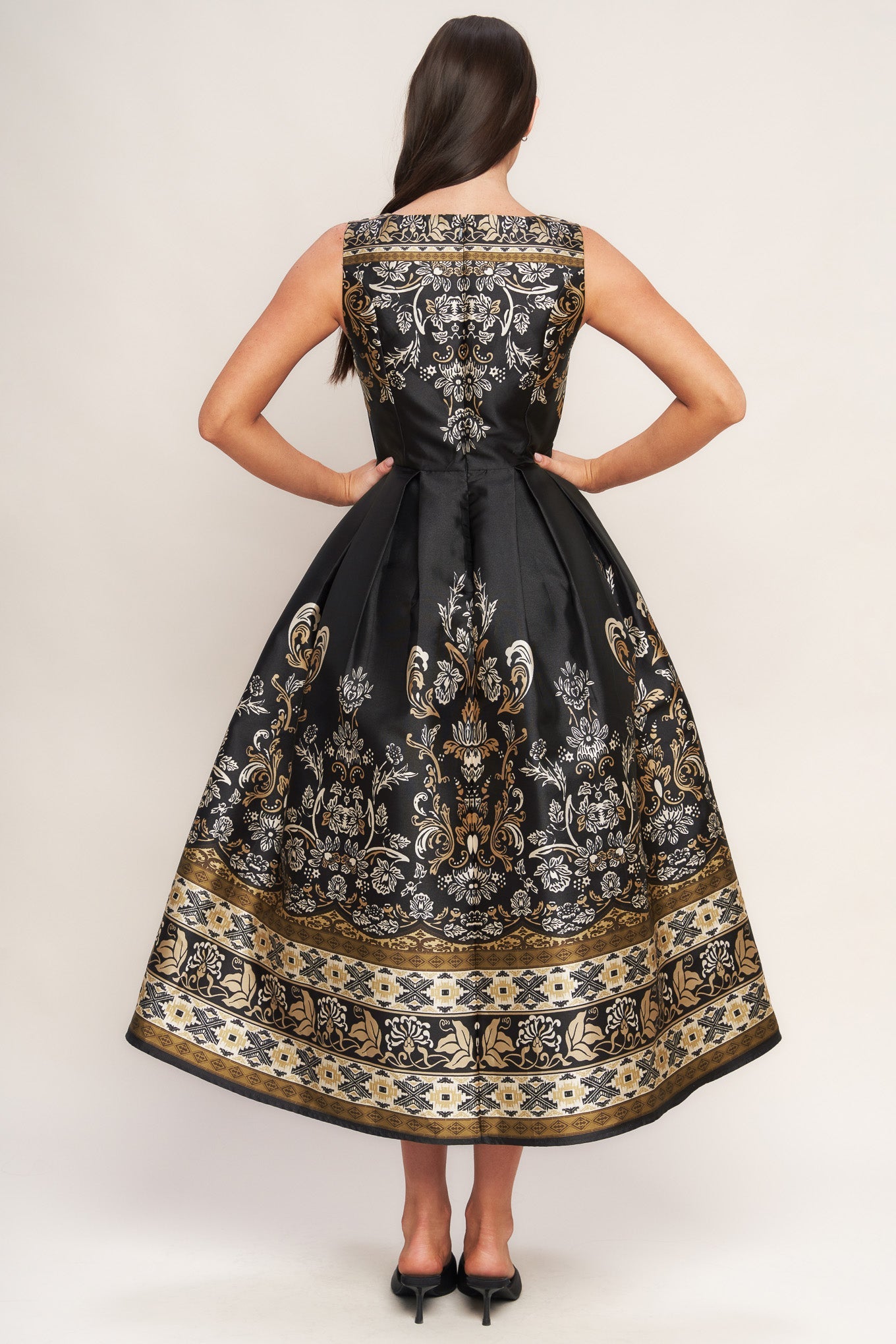 BAROQUE SPELL WOVEN MIDI DRESS