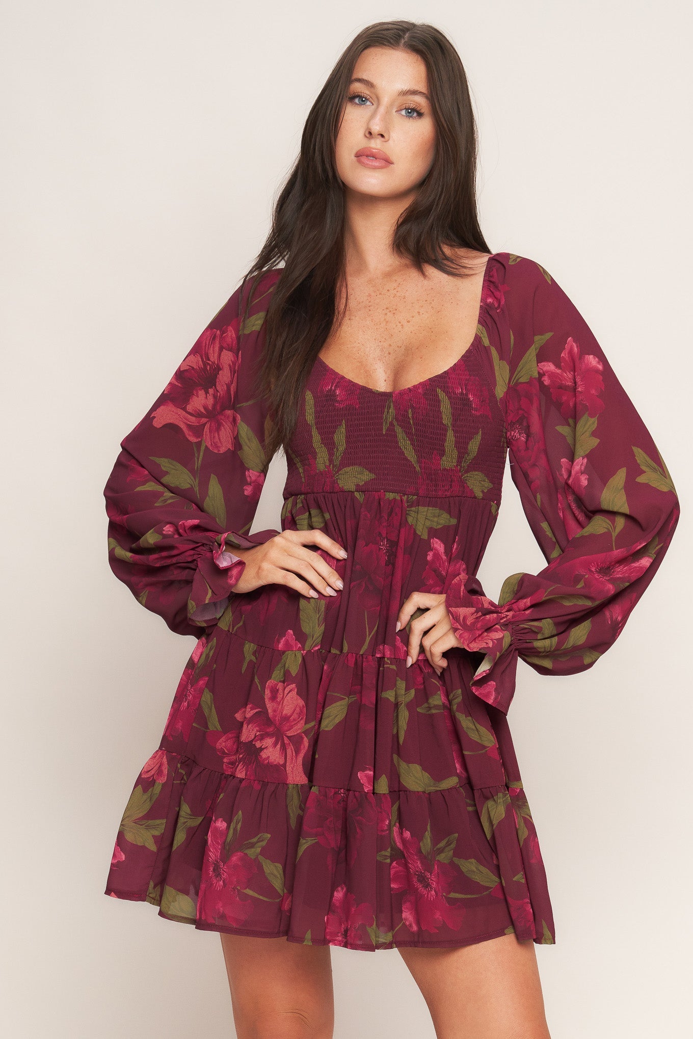 BLOOM RHAPSODY WOVEN MINI DRESS