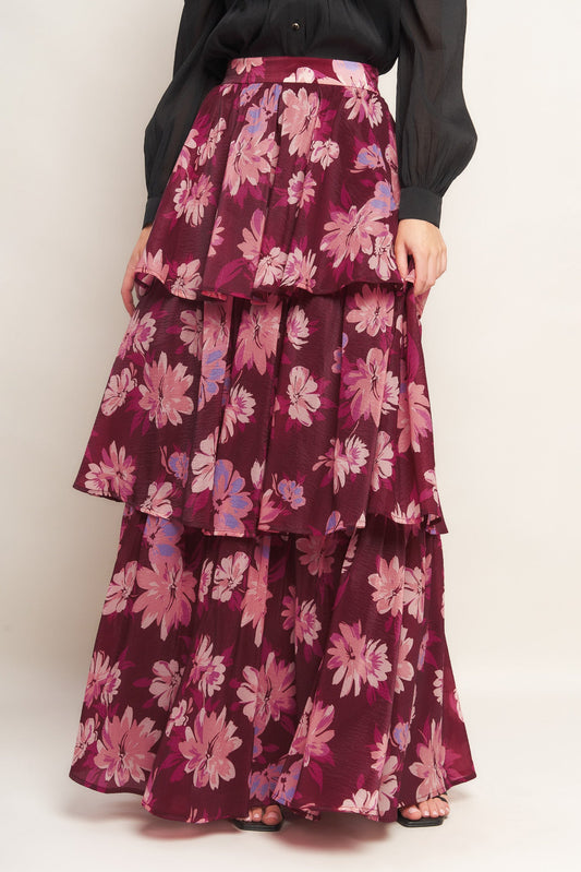 GARDEN ROMANCE WOVEN MAXI SKIRT