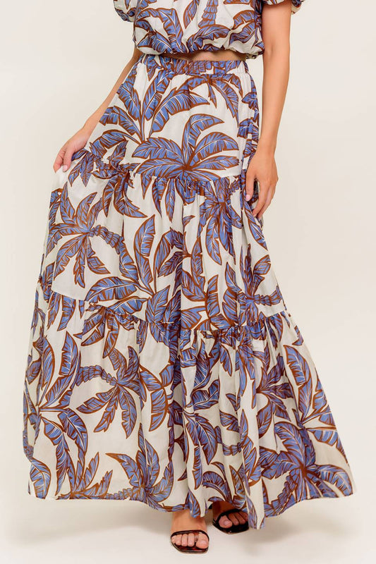 PETAL WALTZ WOVEN MAXI SKIRT