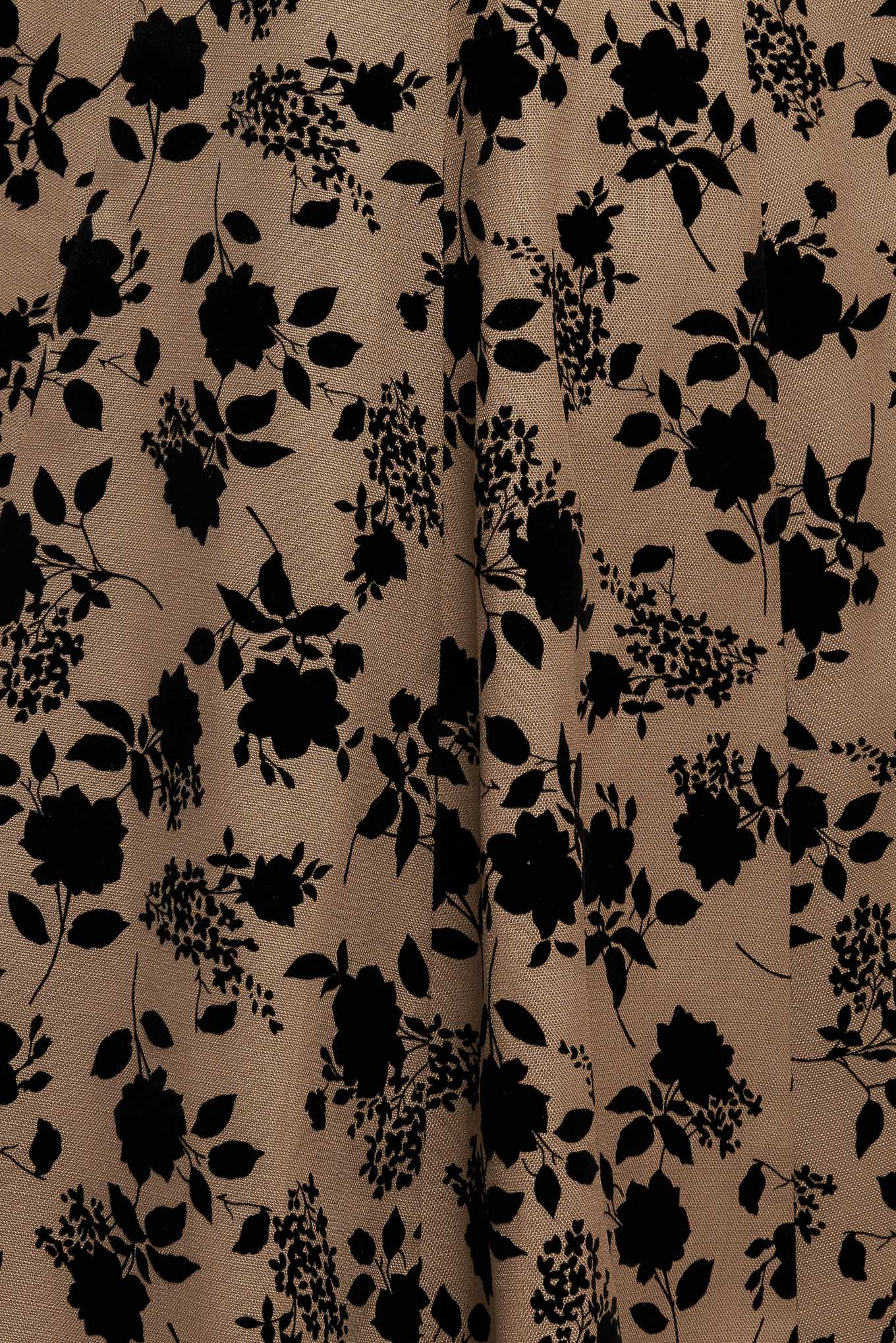 CLASSIC BLOOM LOOK WOVEN FLOCKING CIRCLE SKIRT