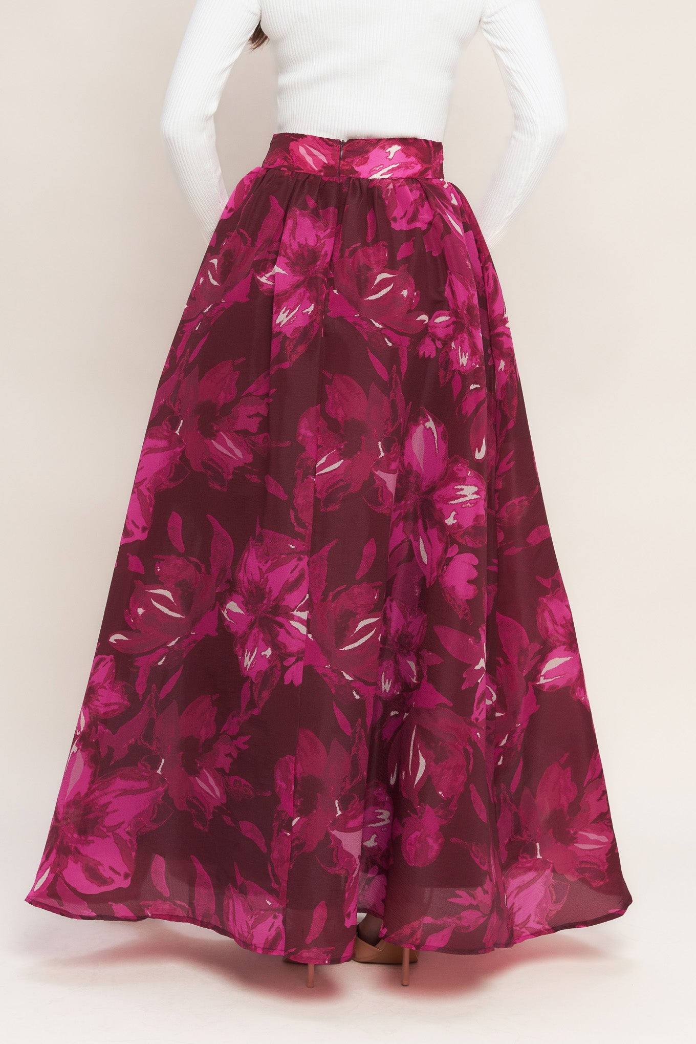 BOUQUET NO.9 WOVEN MAXI FULL SKIRT