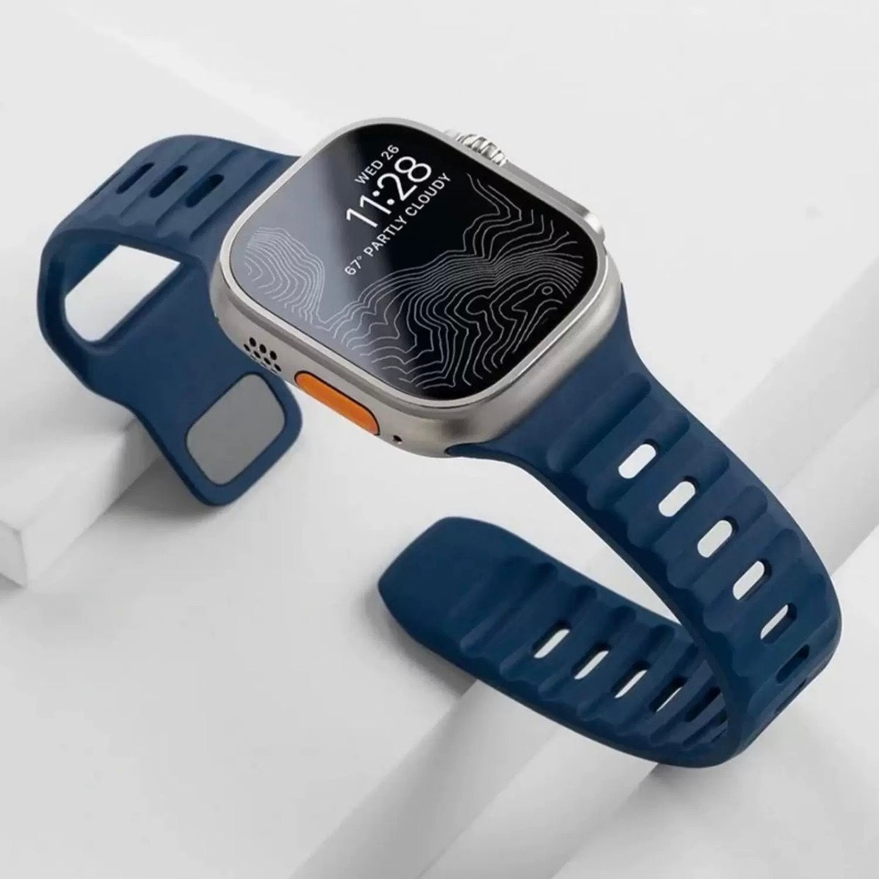 Silicone Reverse-buckle Watch Band