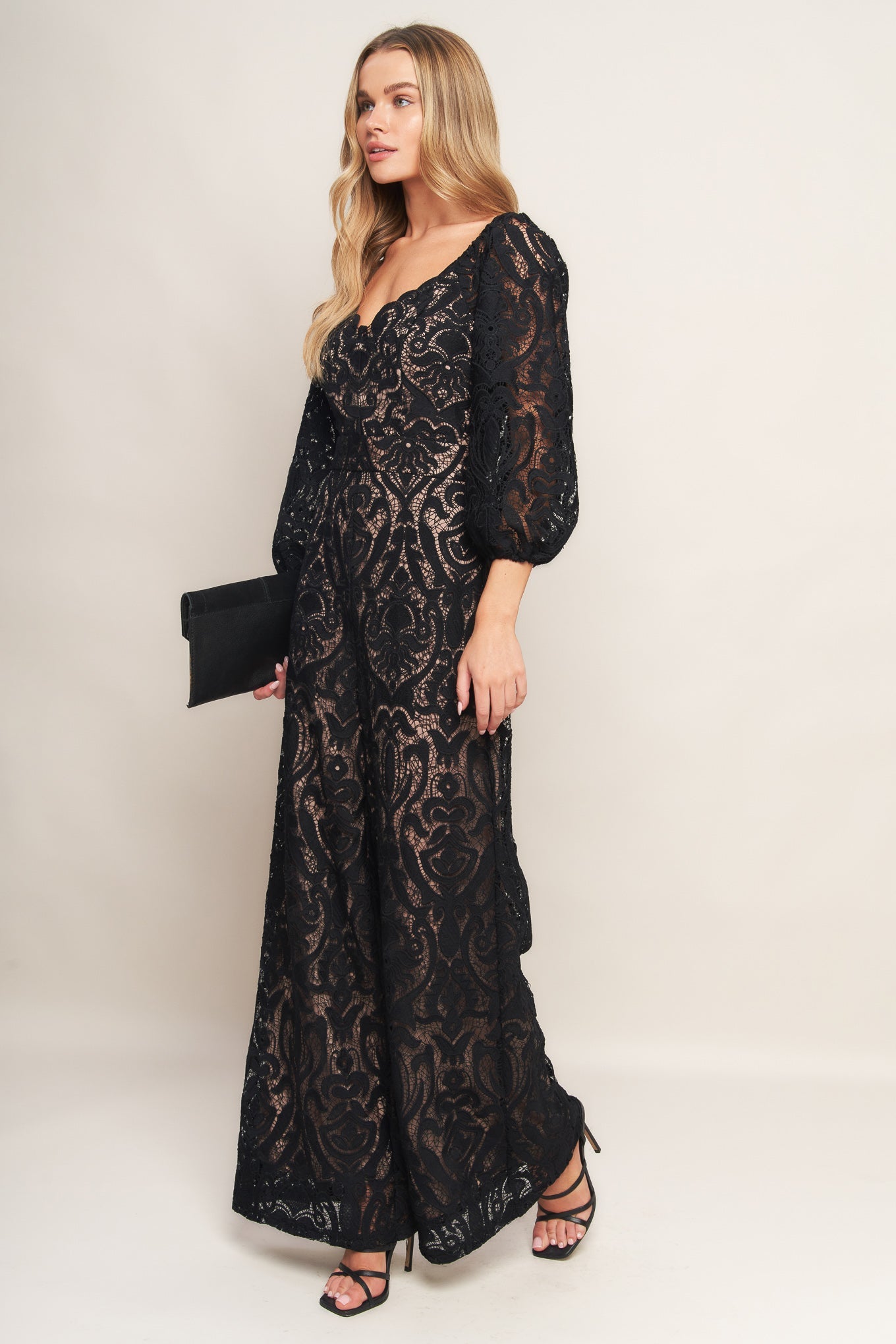 TREASURE TROVE WOVEN LACE JUMPSUIT