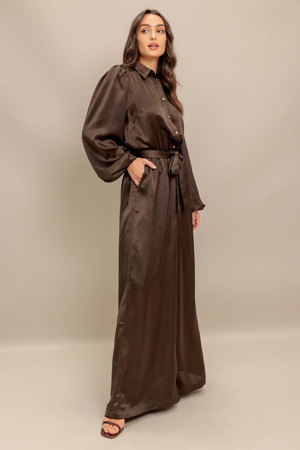 SUGAR BROWNIE WOVEN JUMPSUIT