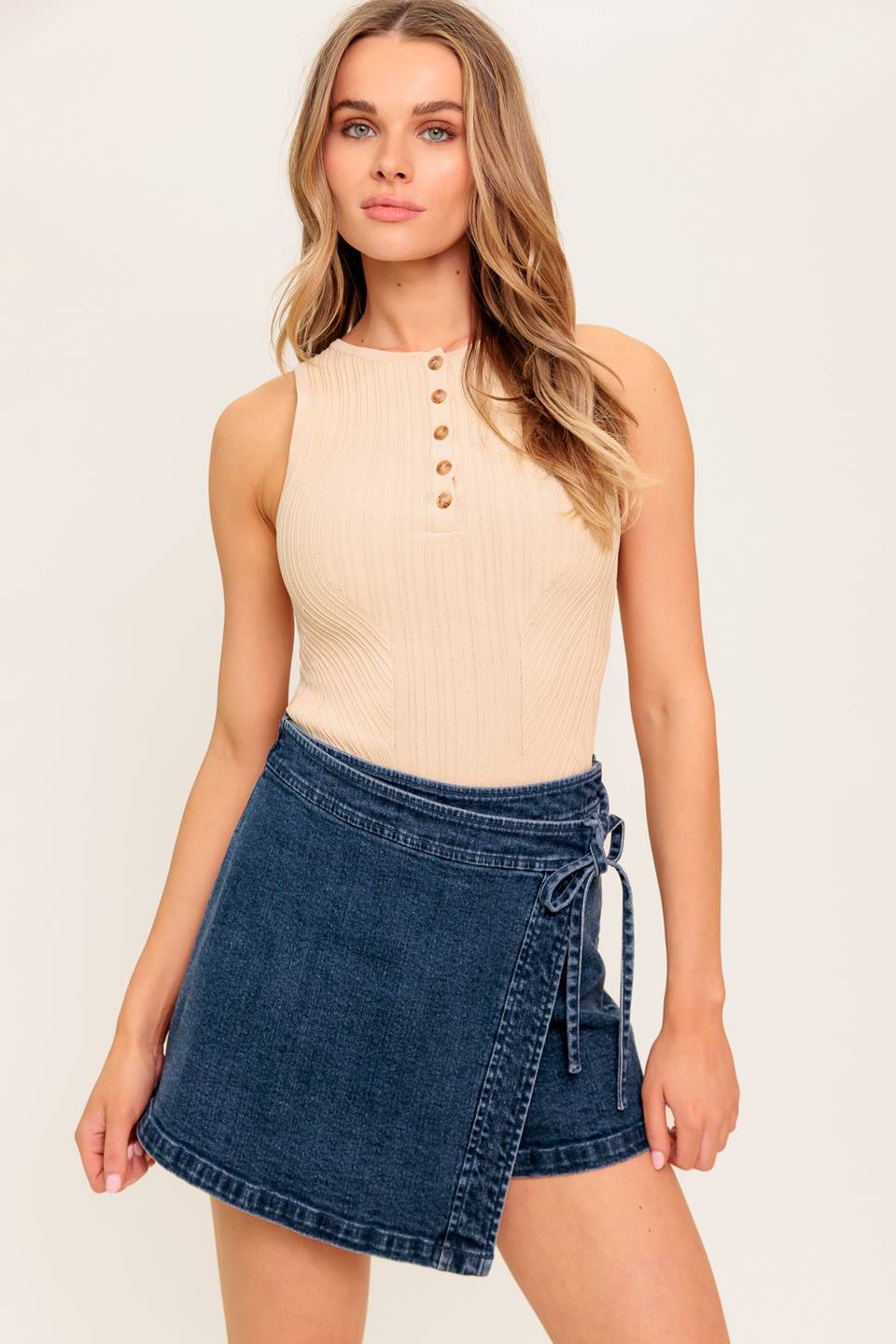 SUGAR SKY MEDIUM DENIM SKORT