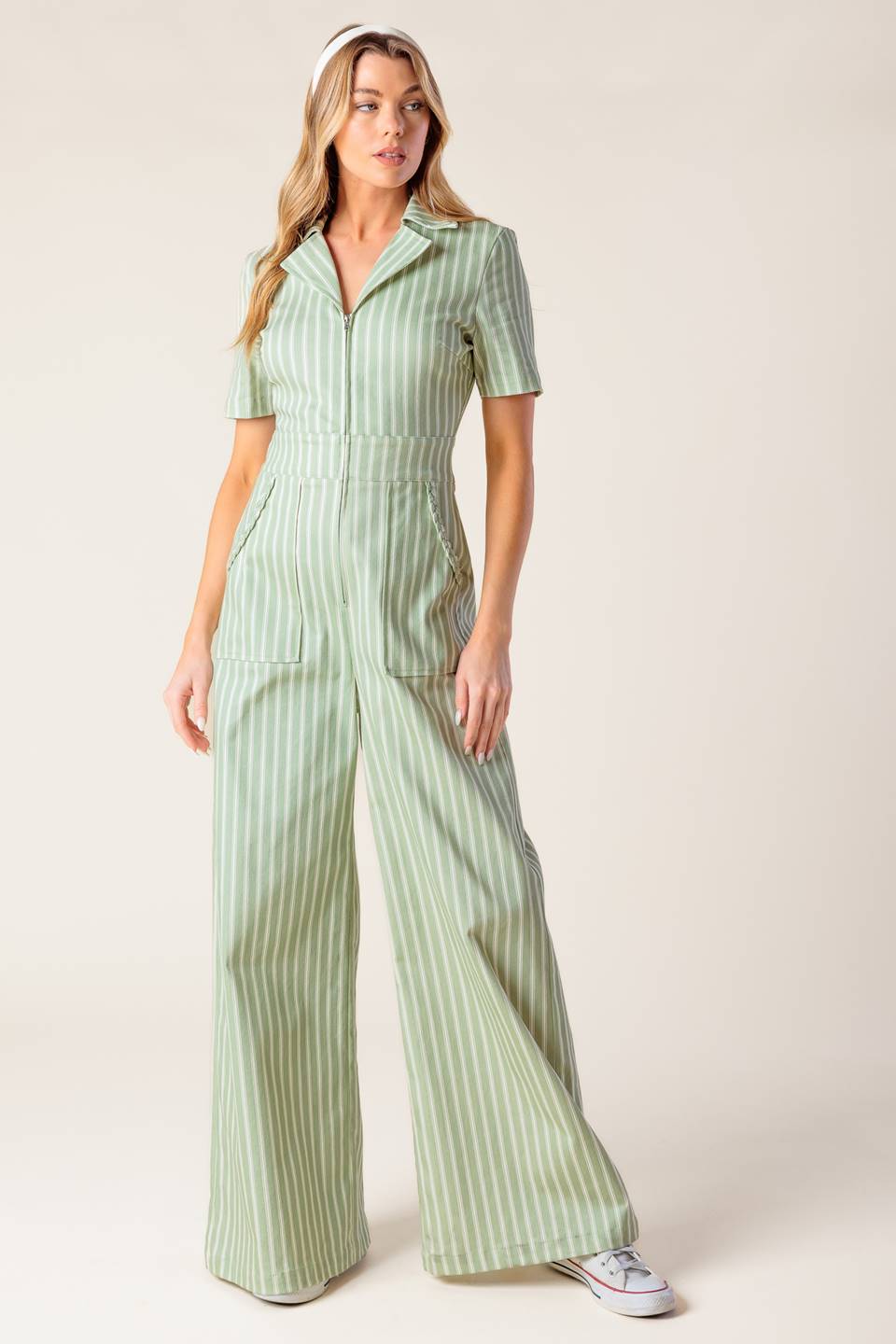 COUNT ME IN OLIVE WOVEN JUMPSUIT