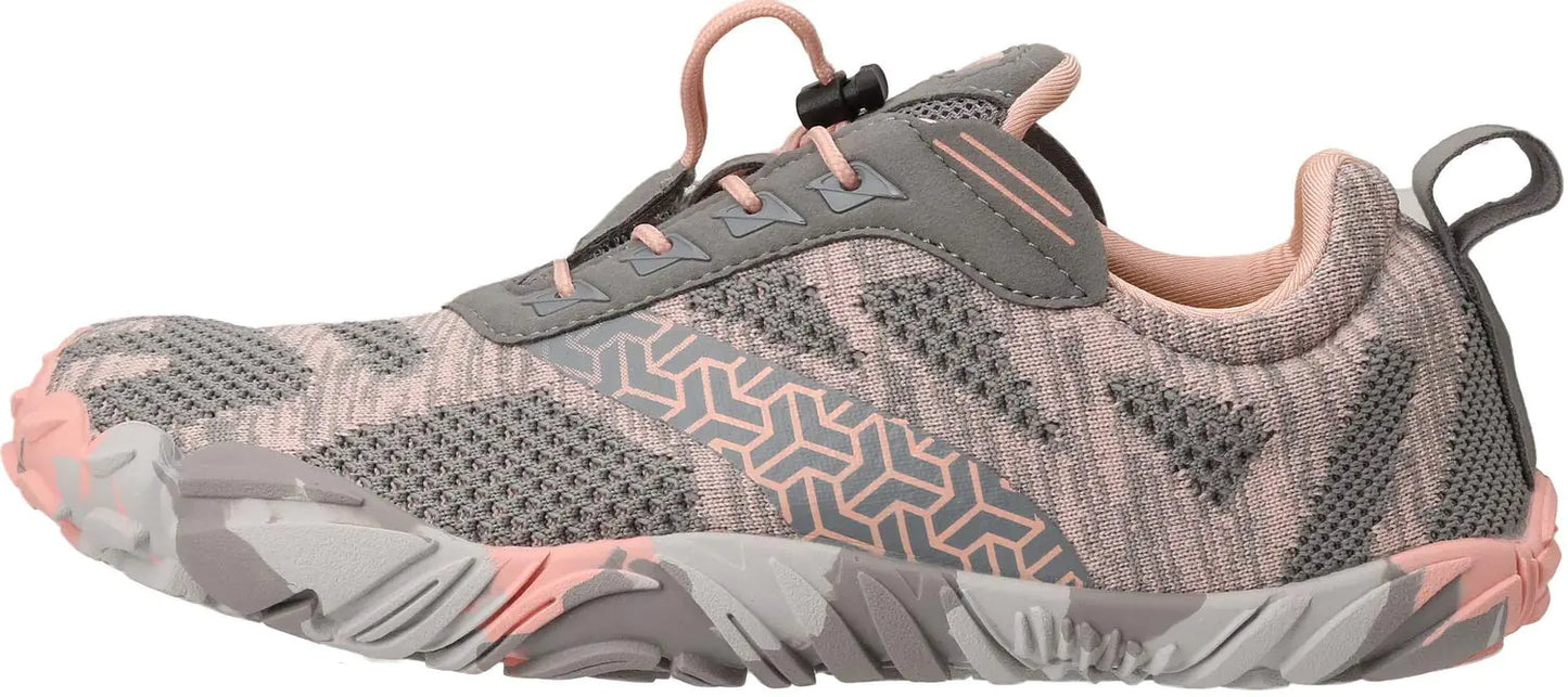 Joomra Women's Minimalist Trail Running Barefoot Shoes | Wide Toe Box | Zero Drop 9-9.5 W20 | Pink Grey - # GIAA73110003
