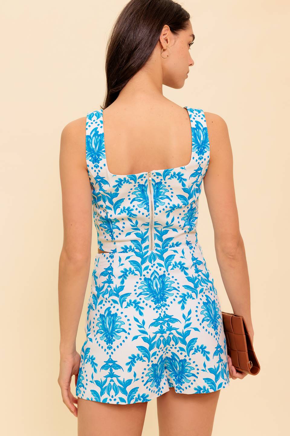 OPEN MINDED BLUE TOP AND SKORT SET