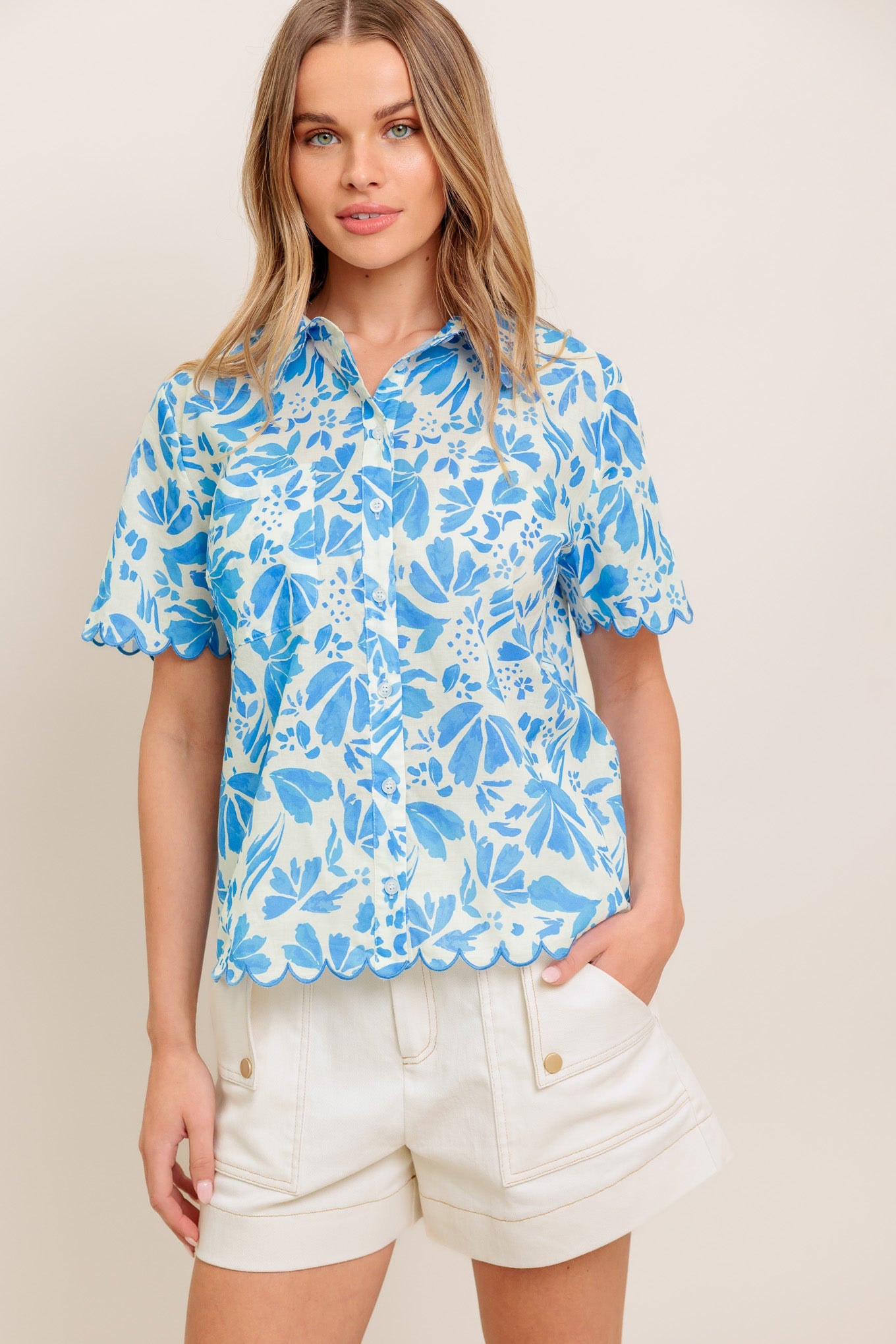 WANDER LEAF WOVEN TOP