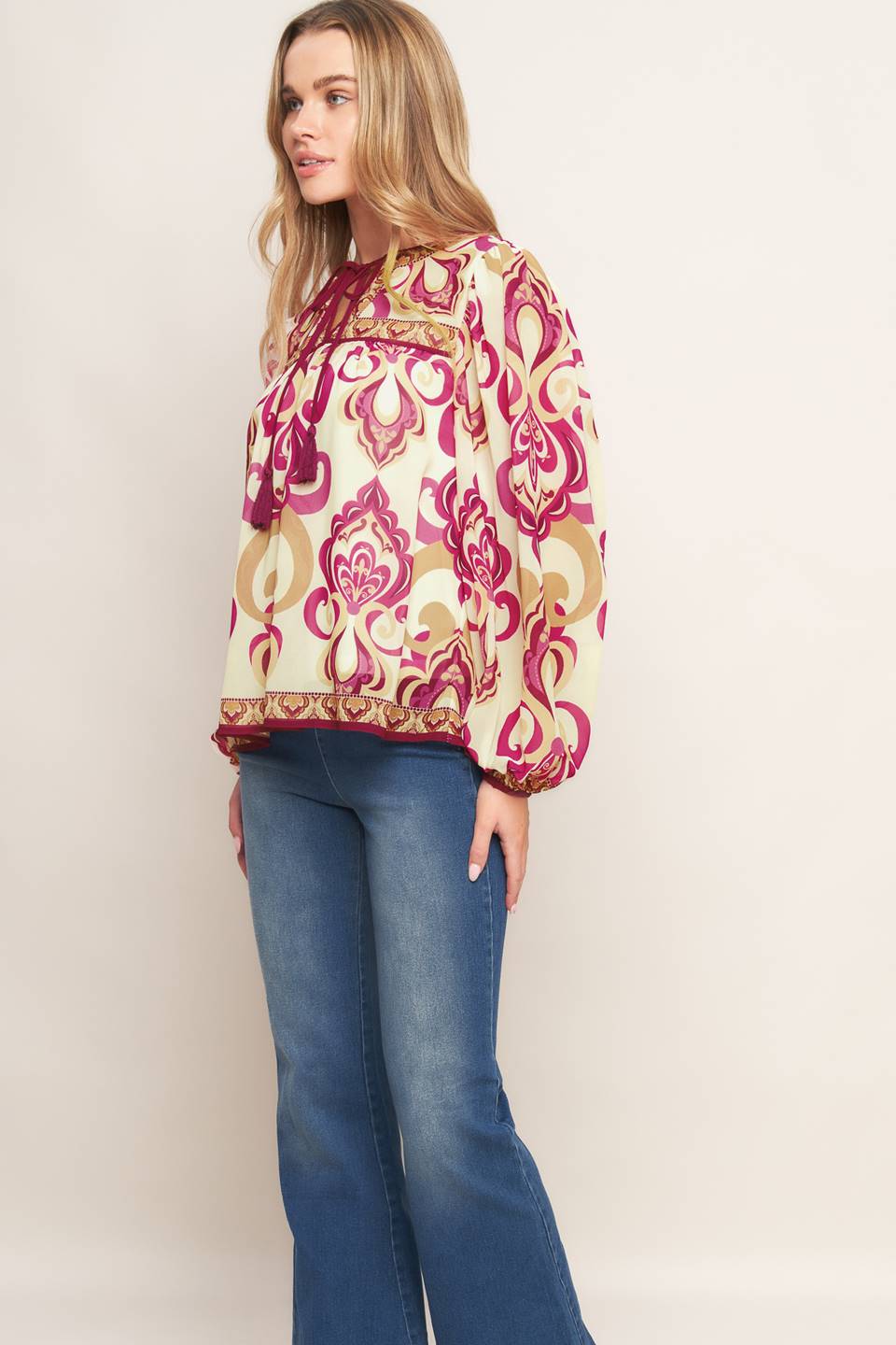 FUSION GROOVE WOVEN TOP