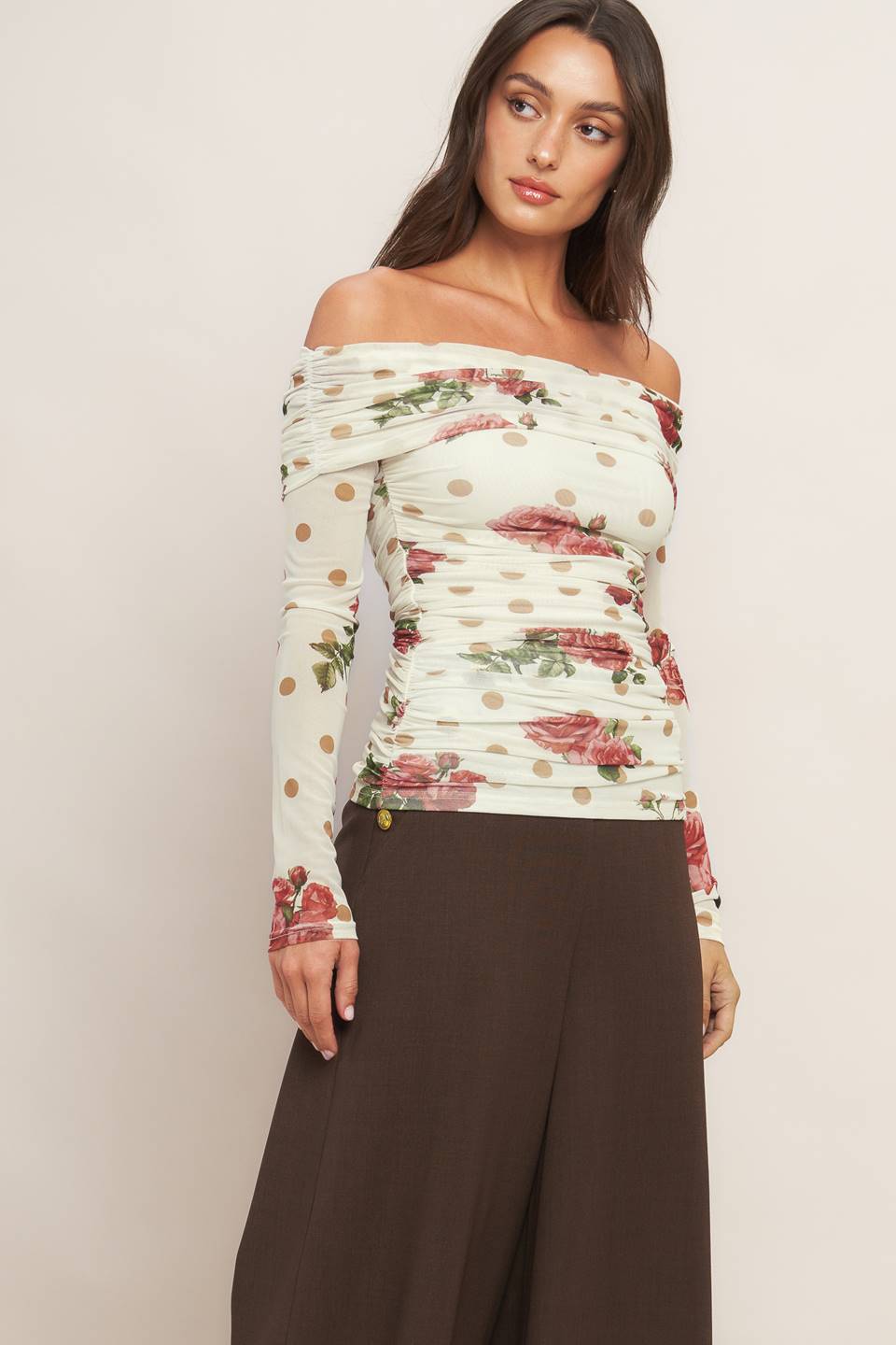 CREAM & BLOOM DELIGHT POWER MESH TOP