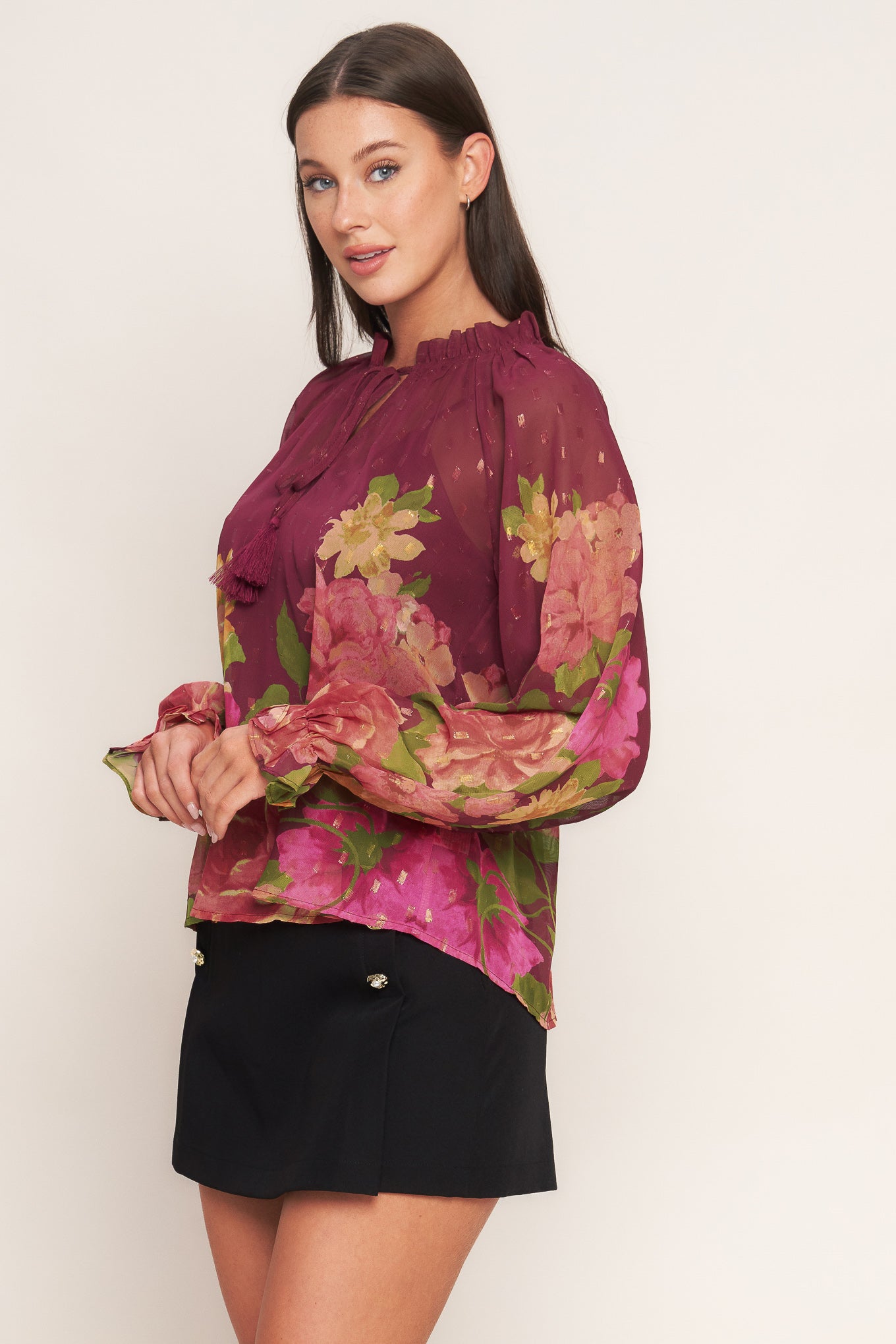 FLORA ROMANTICA WOVEN TOP