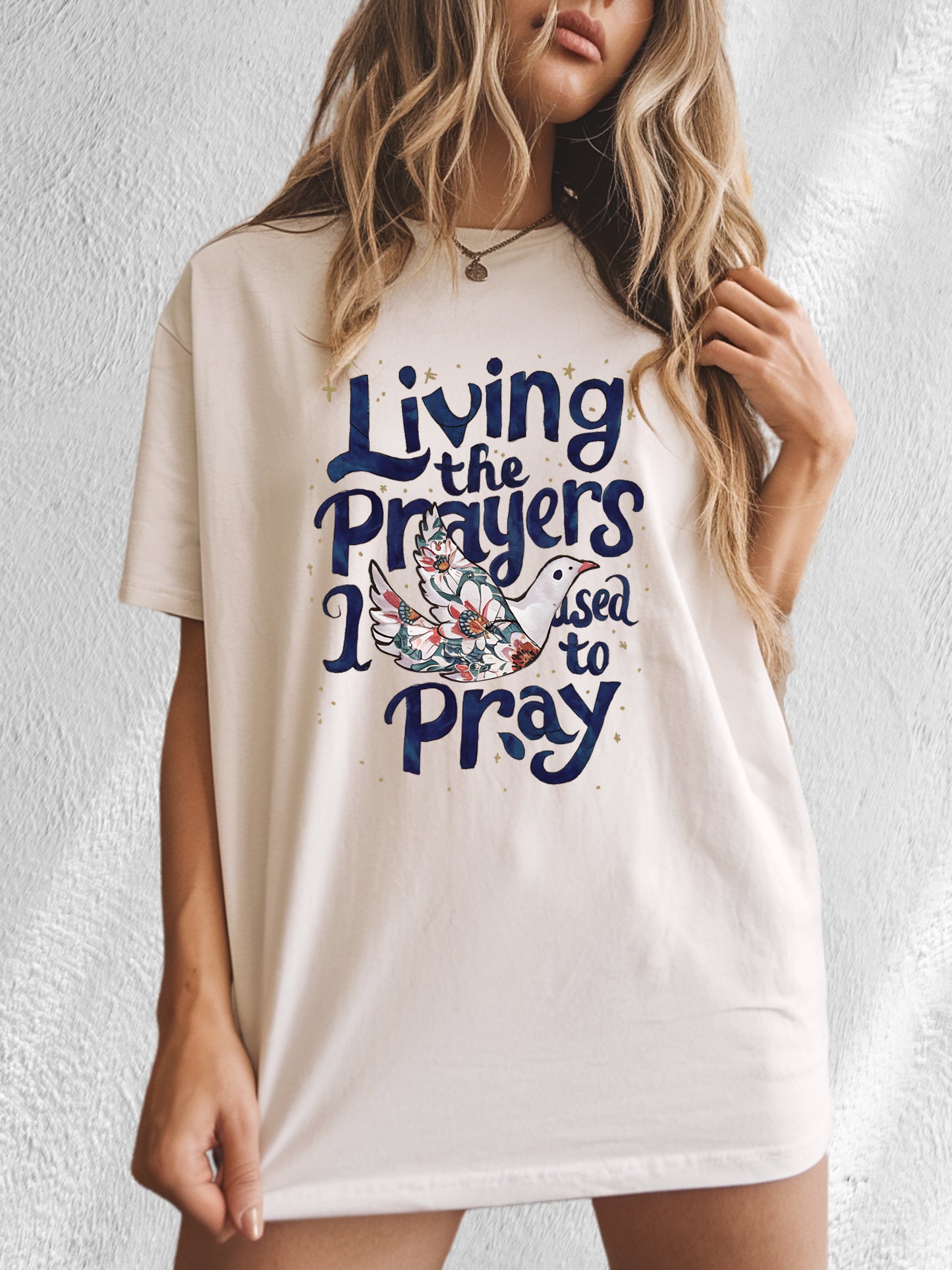 Living the prayer Christian Comfort Colors Garment Dyed T Shirt