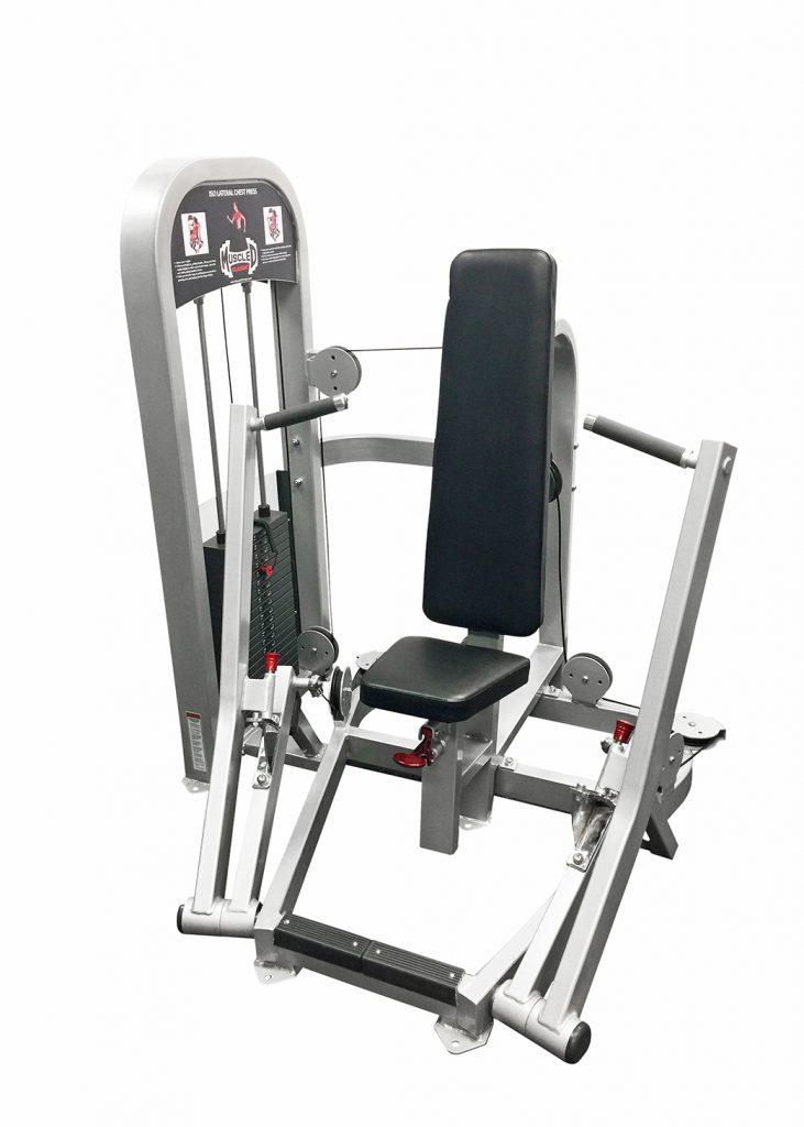 Classic Iso Lateral Chest Press - Muscle D Fitness -  Adjustable - Seated Pin Selectorized Weight