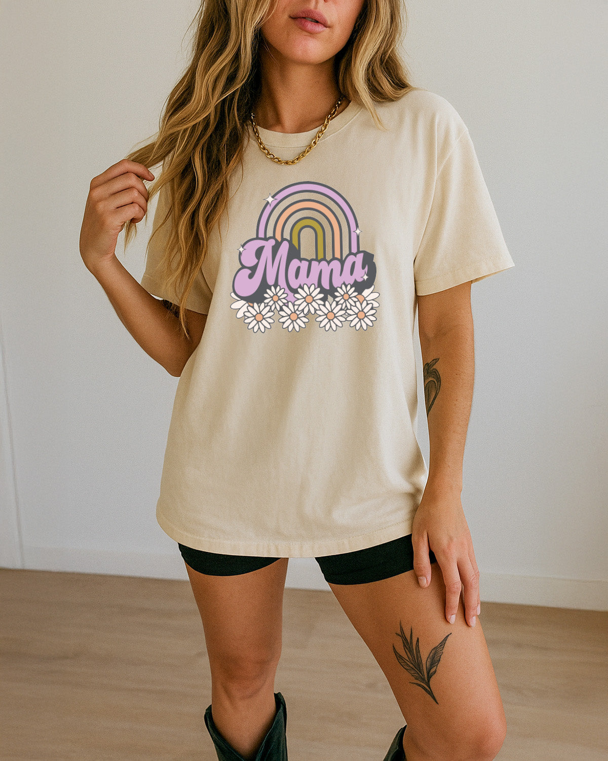 Mama Rainbow Comfort Colors T Shirt