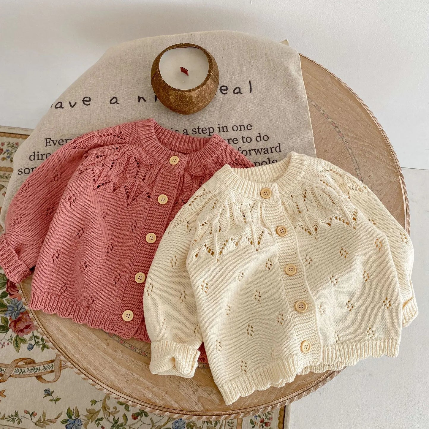 Flower Embroidered Cardigan Jacket for Baby Girls (1-3Y) - # BAAA61110004