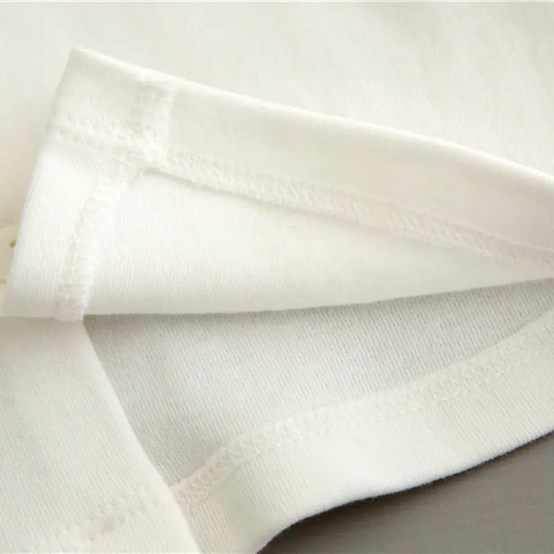 Beige Long-Sleeved Cotton T-Shirt for Toddlers (1-3Y) - # BAAA1111010008