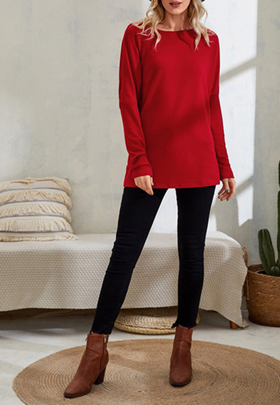 Boat Neck Drop Shoulder Sweater