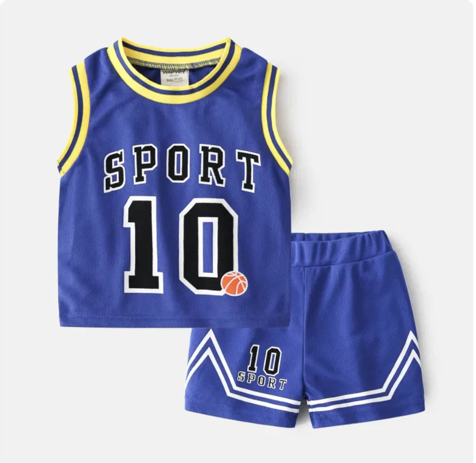 Children's Summer Basketball Clothing Set – Boys' Vest and Shorts Two-Piece - # BOAA11310001