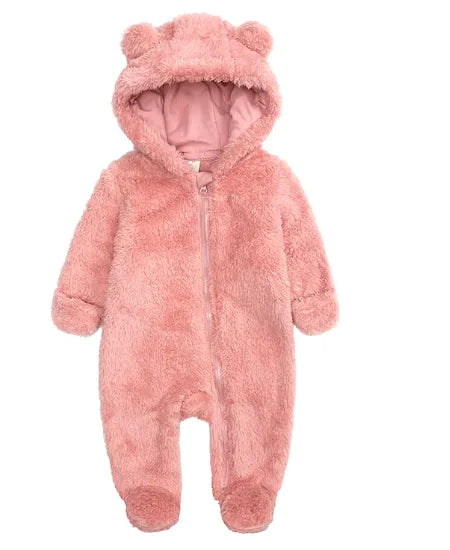 Flannel Baby Warm One-piece Romper - # BAAA21110030