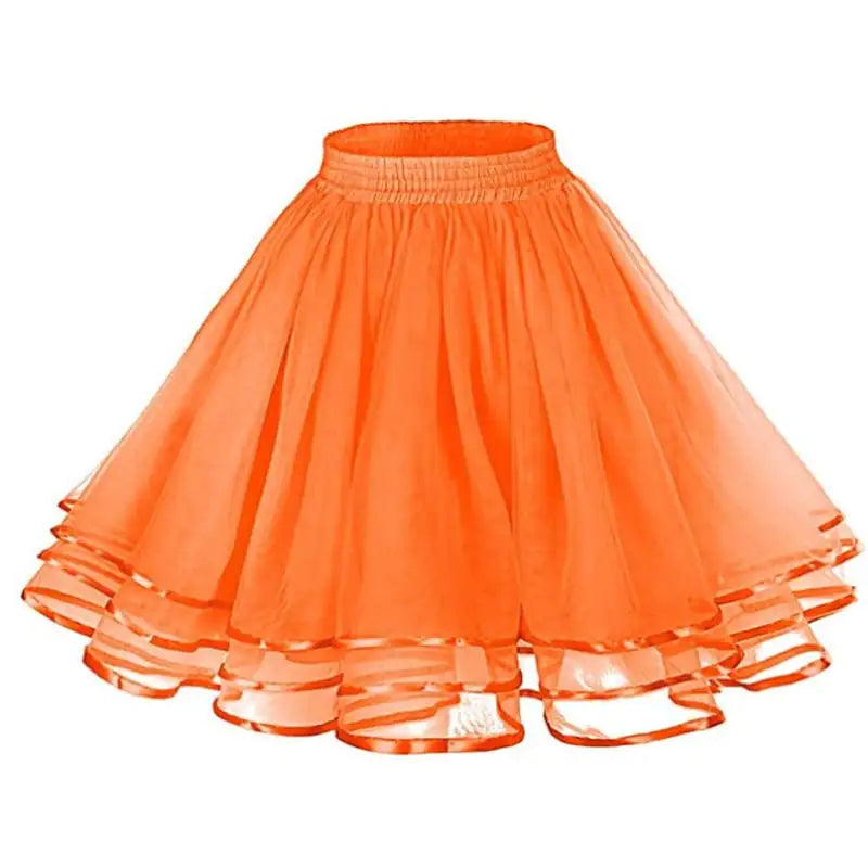 Three-Layer Ribbon Grenadine Soft Girl Skirt - # GIAA23710003
