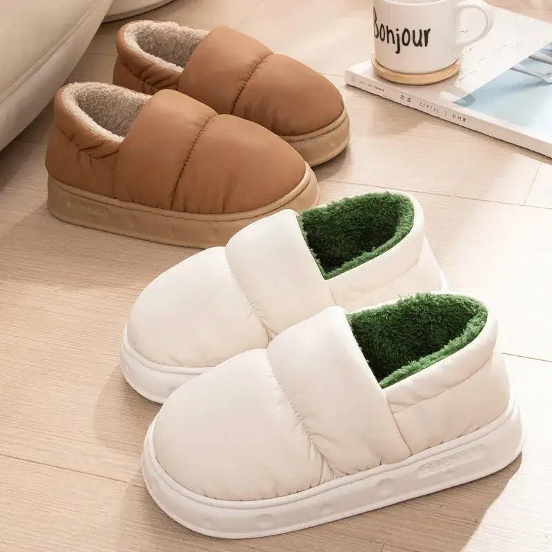Winter Waterproof Anti-Slip Cotton Slippers - # BOAA73410001