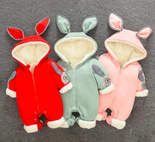 Thick Hooded Baby Jumpsuit - # BAAA21110014