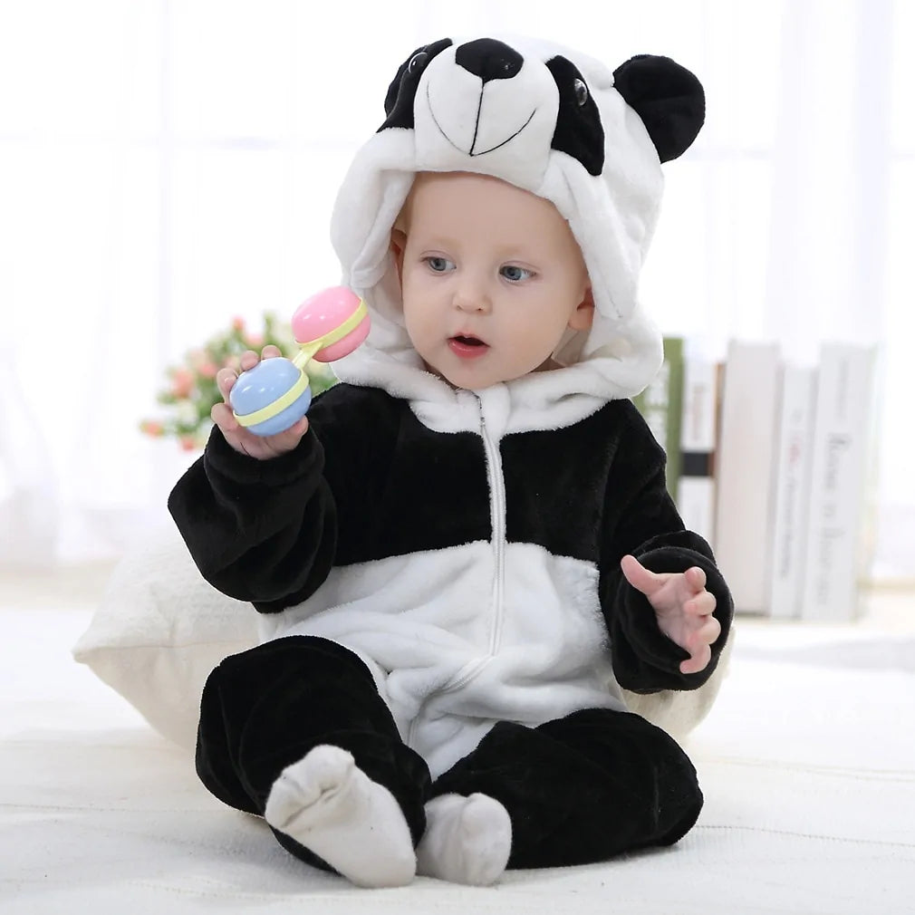 Cartoon Flannel Baby Rompers - # BAAA21110013