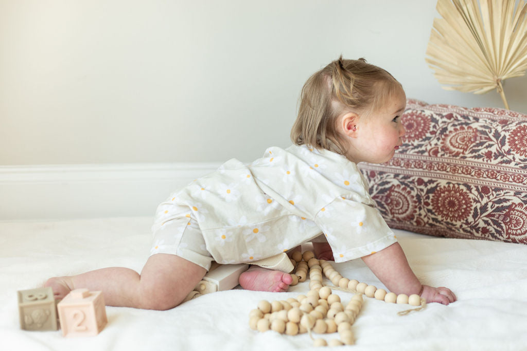 Checkered Short Sleeve Baby Lounge set