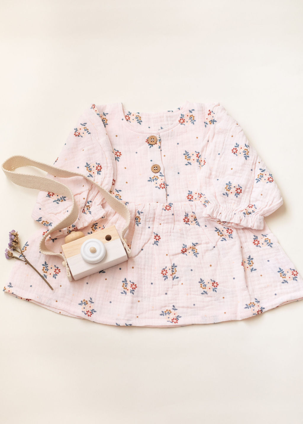 Organic Cotton Baby Girl Floral Dress with Bloomers