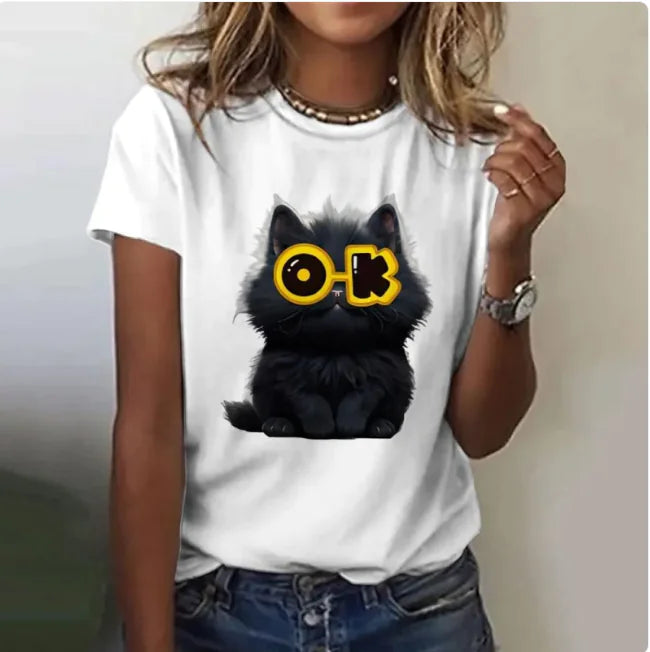 Animal Print Loose-Fit T-Shirt - # BOAA13510037